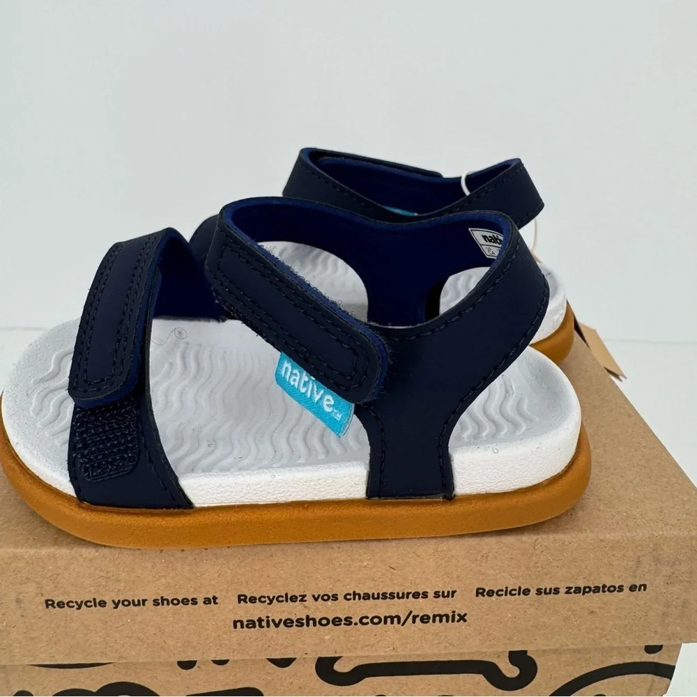 Toddler Native Charley Strap Sandals‎ Blue Size C4 (12-18 Months) Summer